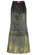 Diesel Draped Metallic-Effect Mini Dress