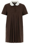 Miu Miu Pleated Poplin Dress