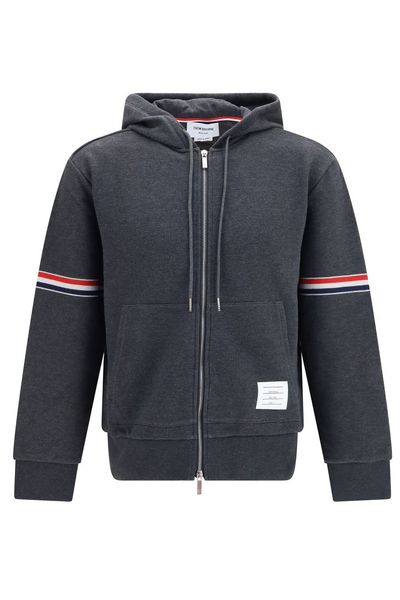 Thom Browne 4-Bar Zip-Up Hoodie