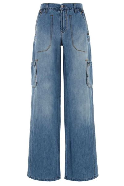 Ermanno Scervino Cargo Wide-Leg Jeans