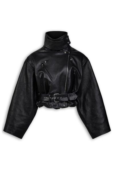 Alaïa Belted High-Neck Jacket