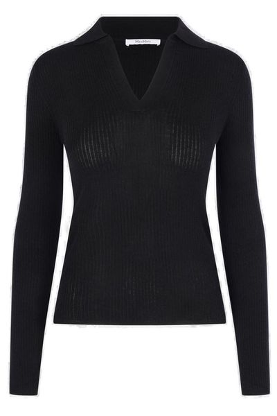 Max Mara Gergo Ribbed Polo Knitted Top