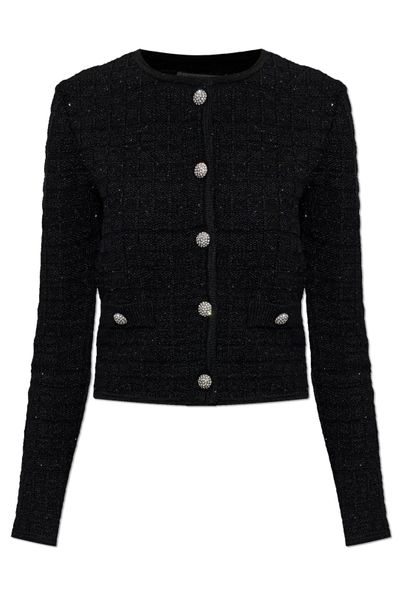 Alessandra Rich Button-Embellished Cropped Cardigan