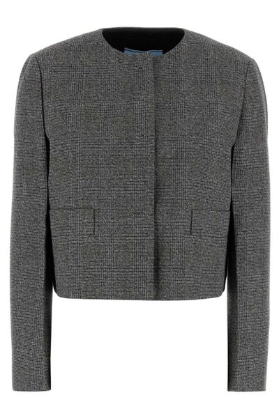 Prada Crewneck Cropped Jacket