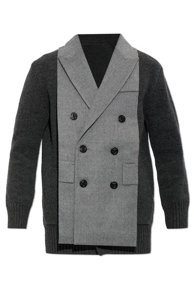 Sacai Double-Breasted Panel Cardigan