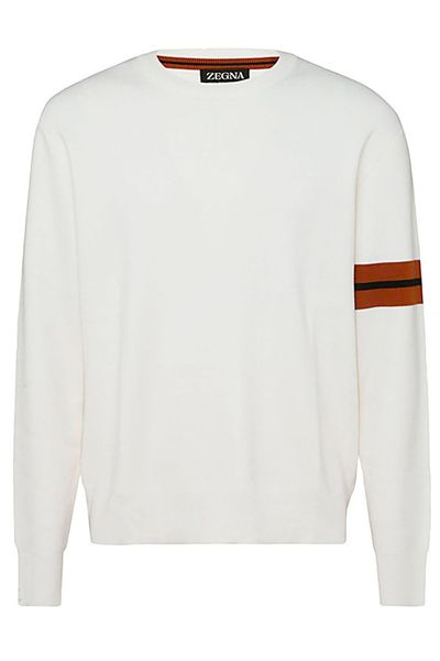 Zegna Striped Sleeve Knitted Sweater
