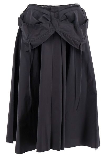 Maison Margiela High Waist Pleated A-Line Skirt