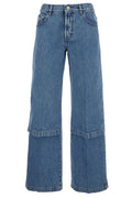 The Attico Logo-Patch Straight-Leg Jeans