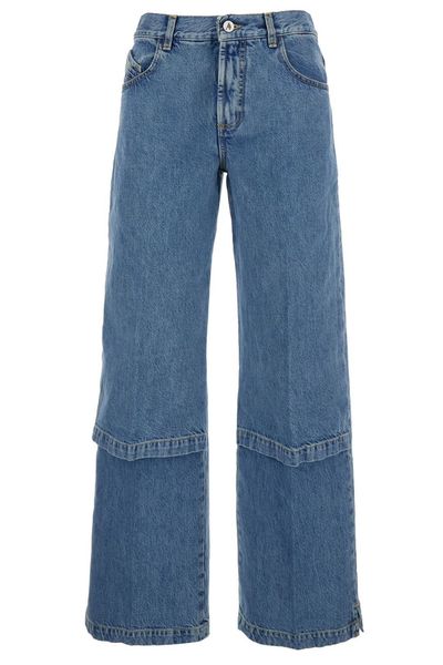 The Attico Logo-Patch Straight-Leg Jeans