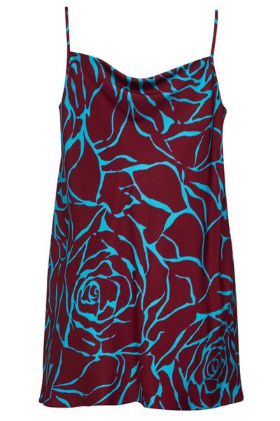 Dries Van Noten Draped Rose-Print Camisole Top