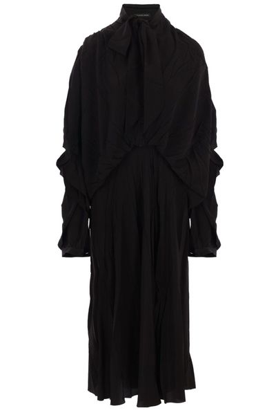 Balenciaga Creased-Effect Midi Dress