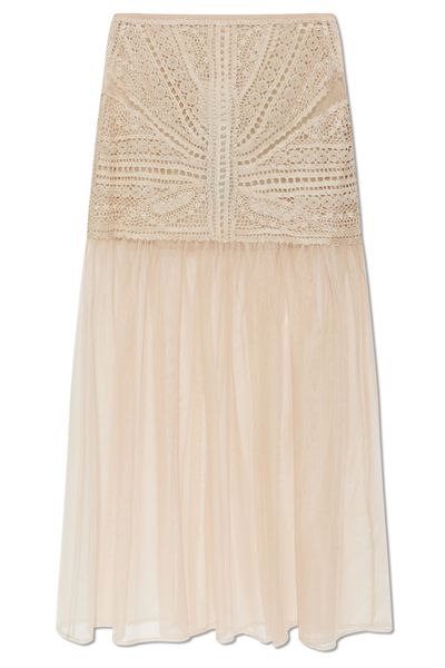Ulla Johnson Crochet Panel Tulle Skirt