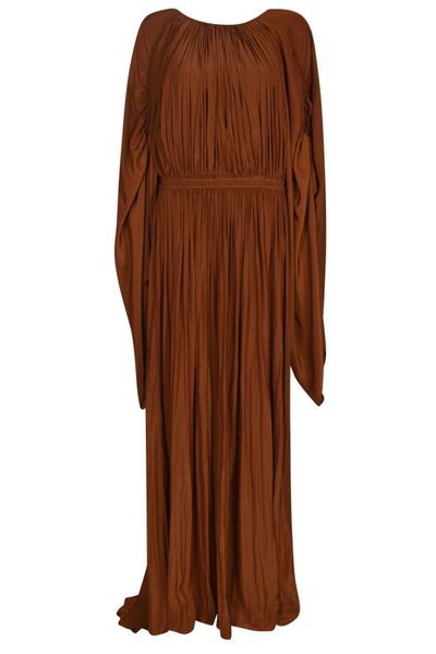 Lanvin Ruched Detailed Pleated Dress