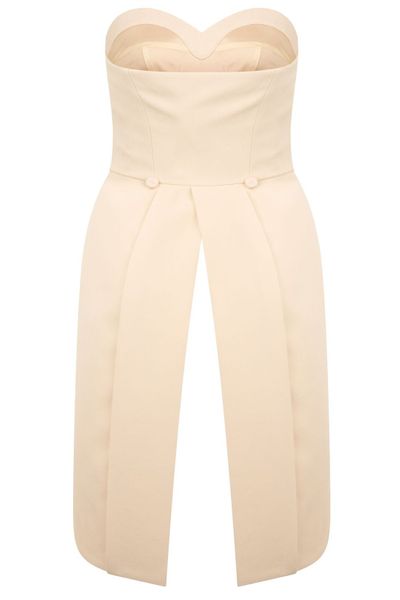 Moschino Strapless Pleated Jumpsuit