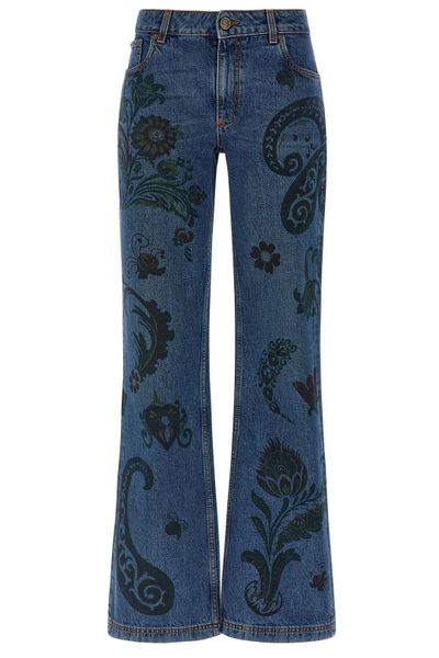 Etro Etrao Paisley Print Jeans