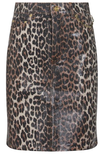 Ganni Leopard Printed Mini Skirt