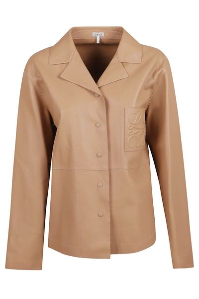 Loewe Logo Embossed Leather Pyjama Jacket