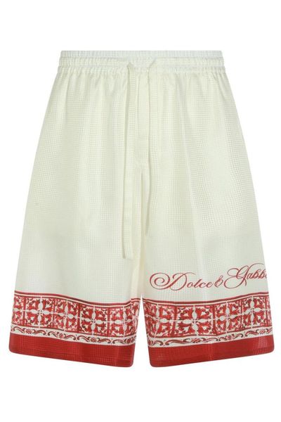 Dolce & Gabbana Majolica-Printed Twill Bermuda Shorts