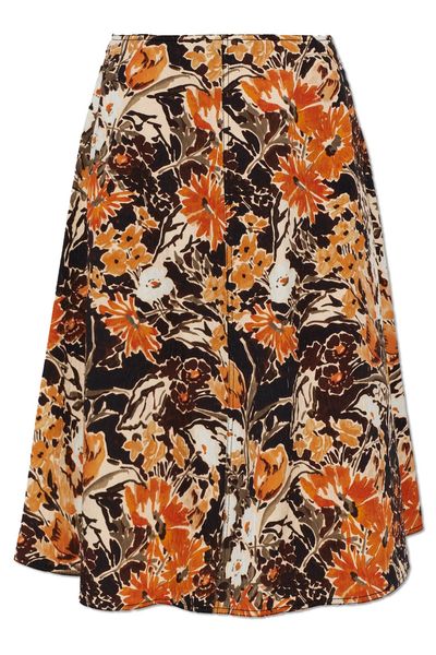 Marni Floral Print Midi Skirt