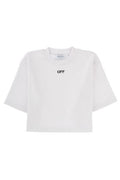 Off-White Off Stamp Ribbed Cropped T-Shirt
