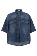 Brunello Cucinelli Shiny Pockets Denim Shirt