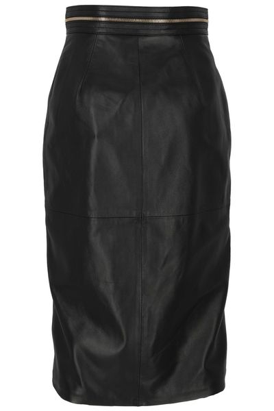 Elisabetta Franchi Zip Detailed Midi Skirt