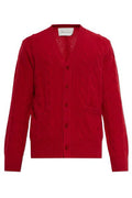 AMI Cable-Knit Buttoned Cardigan