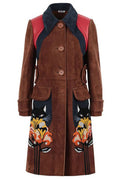 Miu Miu Floral-Patch Button-Up Coat
