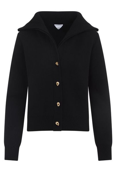 Bottega Veneta Knot Button Detailed Knitted Cardigan