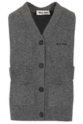 Miu Miu V-Neck Sleeveless Cardigan