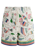 Casablanca Graphic Printed Drawstring Bermuda Shorts