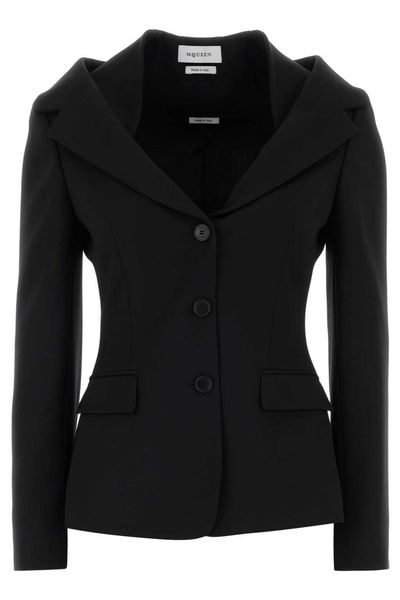 Alexander McQueen Off-The-Shoulder Harness Jacket