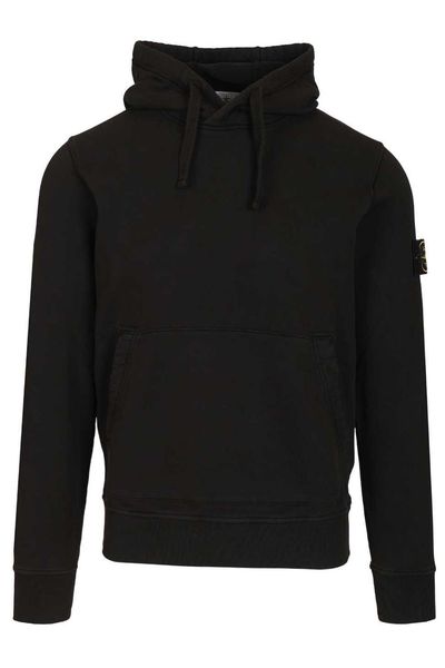 Stone Island Logo Patch Hooded Sweatshirt