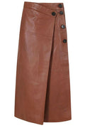 Iro Rimera Buttoned Leather Skirt