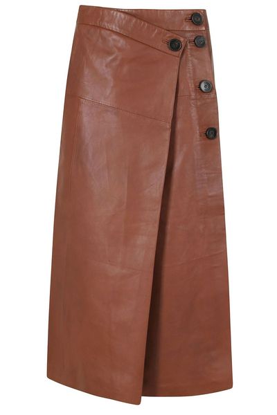 Iro Rimera Buttoned Leather Skirt