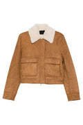 Dondup Shearling Collar Cropped Jacket