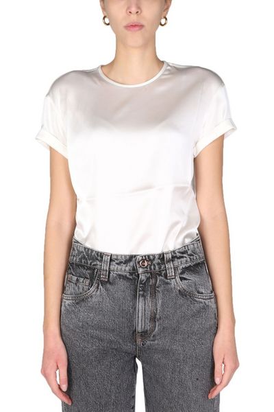 Brunello Cucinelli Satin Crewneck T-Shirt
