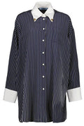 Prada Belted Waist Striped Dress