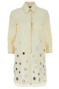 Prada Appliqué-Detailed Button-Up Shirtdress