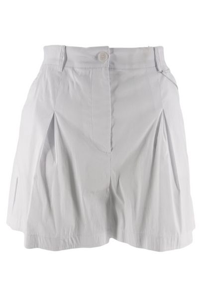 Patrizia Pepe High-Waist Inverted-Pleat Poplin Shorts