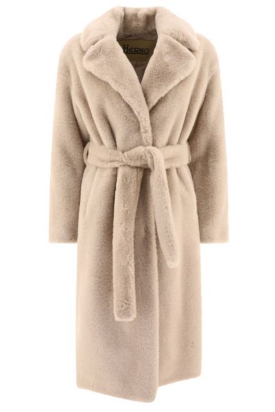 Herno Long-Sleeved Belted Coat