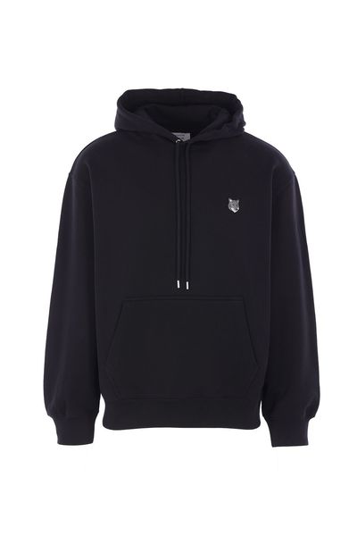 Maison Kitsuné Fox Head Patch Drawstring Hoodie