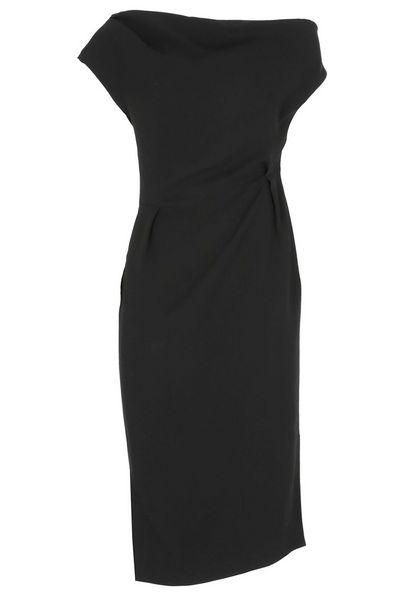 Alexandre Vauthier One-Shoulder Draped Gathered Midi Dress