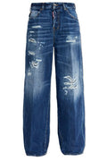 Dsquared2 Logo-Patch Distressed Baggy Jeans
