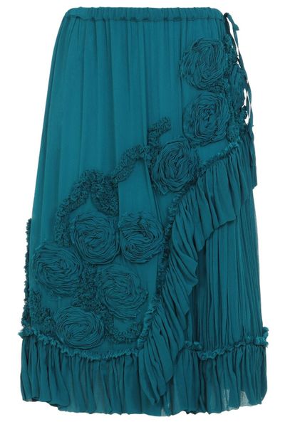 Dries Van Noten Sammy Bis Textured Midi Skirt