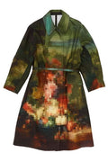 Dries Van Noten Printed Belted Coat