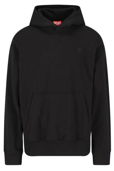 Diesel S-Macs-Hood-Megoval-D Logo Embroidered Hoodie