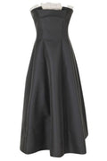 Alberta Ferretti Strapless Mikado Gown
