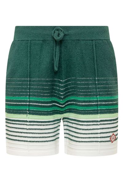 Casablanca Striped Knit Drawstring Shorts
