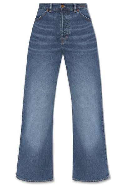 Chloé Logo Embroidered Wide-Leg Jeans